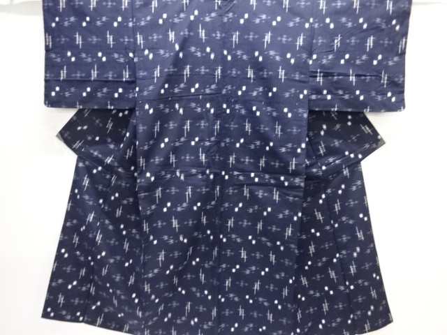 JAPANESE KIMONO / TSUMUGI / WOVEN KASURI PATTERN